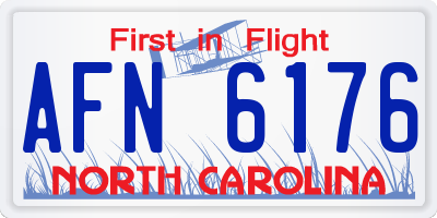 NC license plate AFN6176