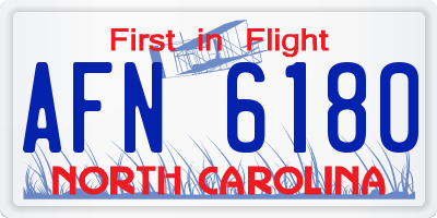 NC license plate AFN6180