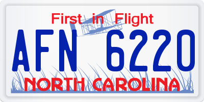 NC license plate AFN6220