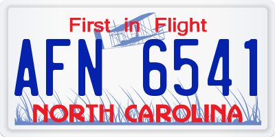 NC license plate AFN6541