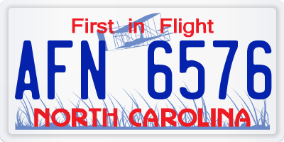NC license plate AFN6576
