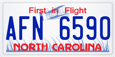 NC license plate AFN6590