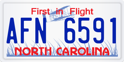 NC license plate AFN6591