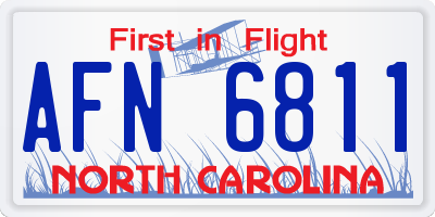NC license plate AFN6811
