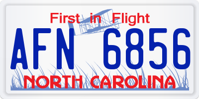 NC license plate AFN6856