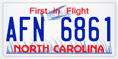 NC license plate AFN6861