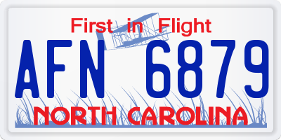 NC license plate AFN6879