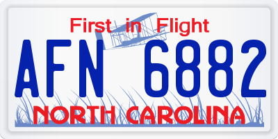 NC license plate AFN6882