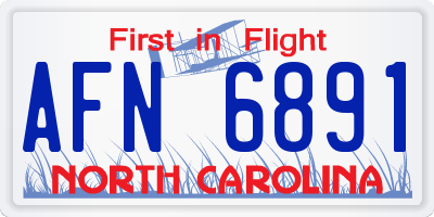 NC license plate AFN6891