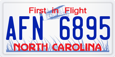 NC license plate AFN6895