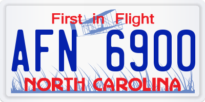 NC license plate AFN6900