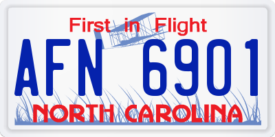 NC license plate AFN6901