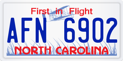 NC license plate AFN6902