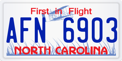 NC license plate AFN6903