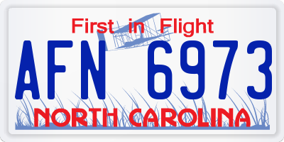 NC license plate AFN6973