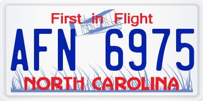 NC license plate AFN6975