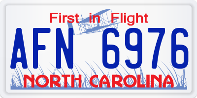 NC license plate AFN6976