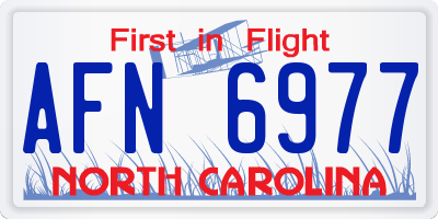 NC license plate AFN6977