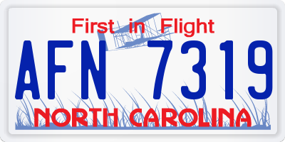 NC license plate AFN7319