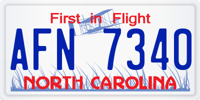 NC license plate AFN7340