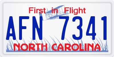 NC license plate AFN7341