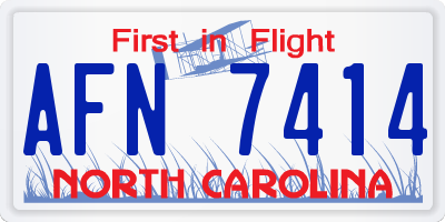 NC license plate AFN7414