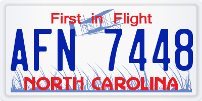 NC license plate AFN7448