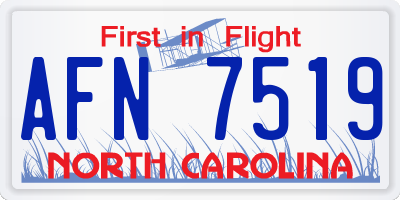 NC license plate AFN7519