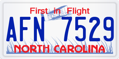 NC license plate AFN7529