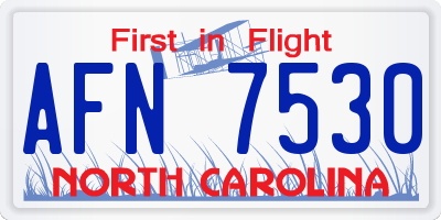 NC license plate AFN7530