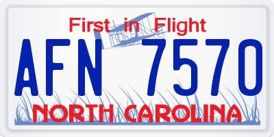 NC license plate AFN7570