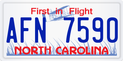 NC license plate AFN7590