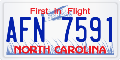 NC license plate AFN7591