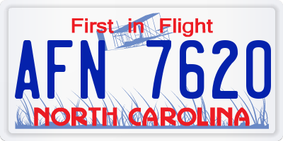 NC license plate AFN7620