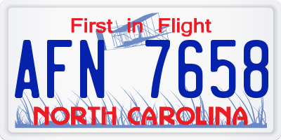 NC license plate AFN7658