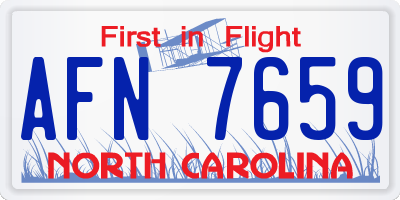 NC license plate AFN7659