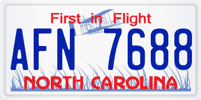NC license plate AFN7688