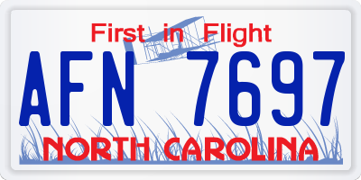 NC license plate AFN7697