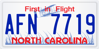 NC license plate AFN7719