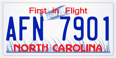 NC license plate AFN7901