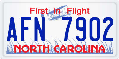 NC license plate AFN7902