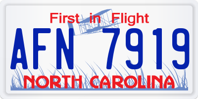NC license plate AFN7919