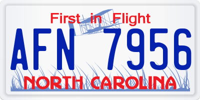 NC license plate AFN7956