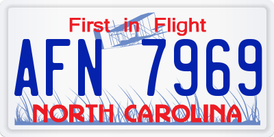 NC license plate AFN7969