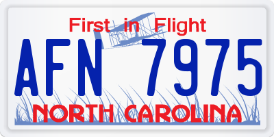 NC license plate AFN7975