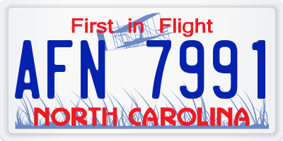 NC license plate AFN7991