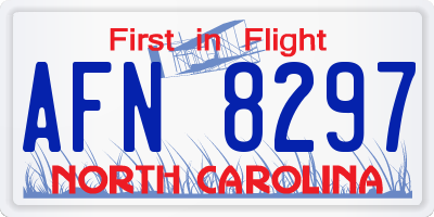NC license plate AFN8297