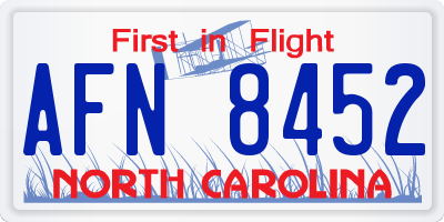 NC license plate AFN8452