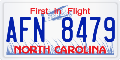 NC license plate AFN8479