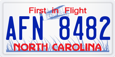 NC license plate AFN8482